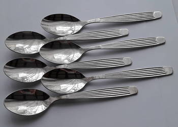 Łyżki obiadowe (nr.1) PASECZKI / PASKI, Gerlach, sztućce PRL