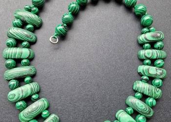 ZIELONY MALACHIT LUB KWARC RUTYLOWY NASZYJNIK