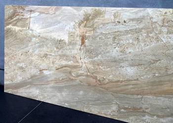 Gres marmuropodobny 120x60 Krem Beż POŁYSK kamień