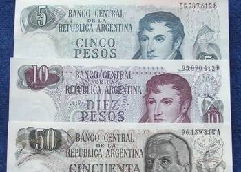 ARGENTYNA STARA Kolekcjonerskie Banknoty Zestaw - 4 szt. UNC