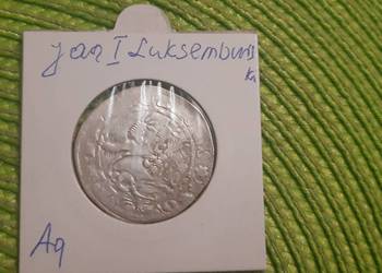 Moneta srebrna Czech grosz praski Jan I Luksemburski