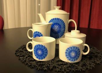 Serwis Eschenbach Bavaria Prilblume Blue Mid-Century Retro (Uszkodzenie)