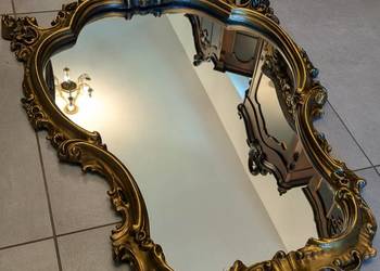 Bardzo piękne drewniane włoskie lustro złocone -sklep Dąbrowa Górnicza