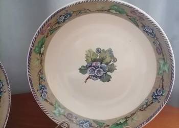 Talerze Głębokie Winogrona Porcelana Książ