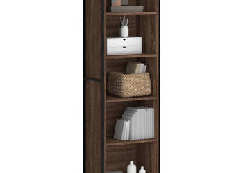 Regał brązowy dąb 50x31x169 cm materiał drewnopochodny WM-848618