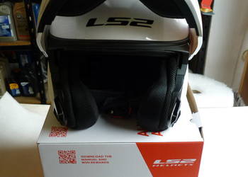 KASK SZCZĘKOWY LS2 FF908 STROBE II ROZMIAR L BIAŁY prawie nowy odb.Poznań