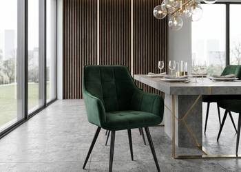 Krzesło Tapicerowane Luca, Butelkowa Zieleń, Wysyłka 24H, Dostawa 0zł!