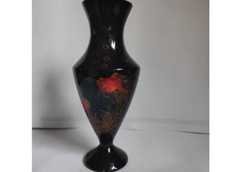 złote rybki wazon flakon amfora z laki retro vintage prl Korea Wietnam Hano