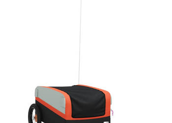 Przyczepka rowerowa czarno-pomarańczowa 30 kg żelazo WM-94033