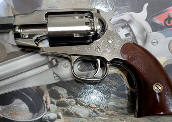Grawerowana rama PIETTA Remington 1858 New Model Army Snubnose3'' NIKIEL