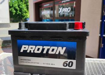 Akumulator PROTON 60Ah 480A P+ niski, ŁÓDŹ - DARMOWY DOWÓZ!