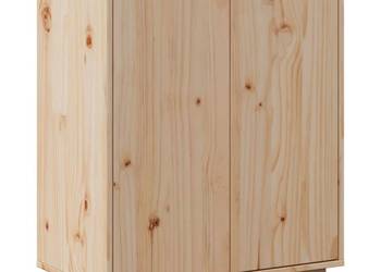 Szafka, 60x34x75 cm, lite drewno sosnowe（SKU:813345）