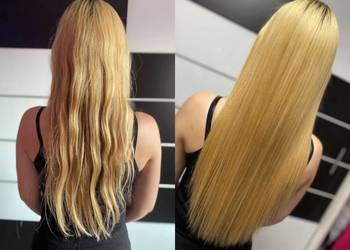 Prostowanie keratynowe , przedłużanie włosów , obcinanie końcówek