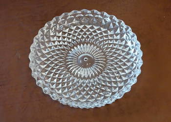 Szklana patera / talerz do patery piętrowej vintage 20,5 cm PRL