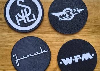 Zestaw 4 podkładek pod szklanki z logo SFM Junak WSK WFM SHL