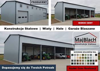 Otwarty Garaż Blaszany OCYNKOWANY|Konstrukcja|Hala - Maj-Blach