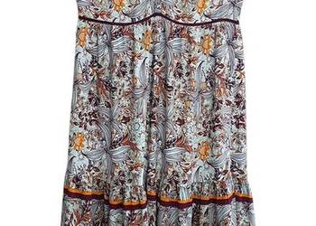 Damska sukienka morska w kwiaty na grubych ramiączkach Bonprix 42/XL