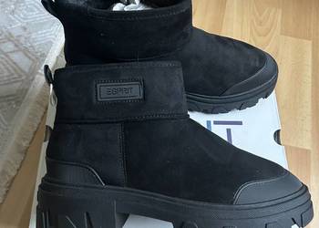 Czarne ocieplane śniegowce 40 Esprit