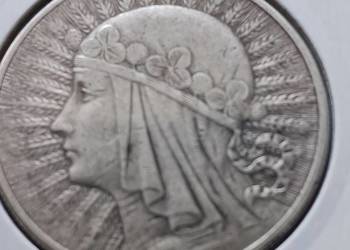10 złotych Głowa Kobiety 1932 r. - nr.4-bez znaku mennicy