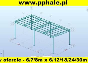 Konstrukcja Stalowa 6x12 - Wiata Garaż Magazyn Carport