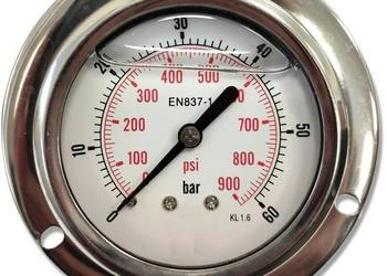 Manometr tablicowy tylny 60 bar 63 gwint 1/4"