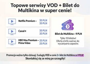 Sprzedam bilety do kina oraz sprzedam dostepy do platform streamingowych –