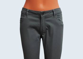 Damskie ciemno szare bawełniane spodnie rurki Blue Motion 40/L