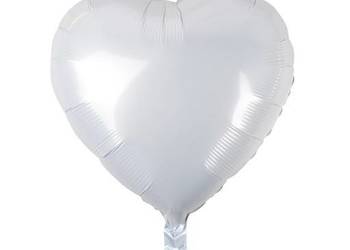 Balon foliowy białe serduszko 1 szt.