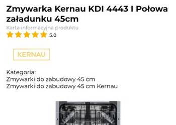 Nowa zmywarka KERNAU do zabudowy 45 cm