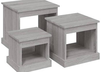 Stoliki kawowe 3 szt. szary dąb sonoma materiał drewnopochodny WM-816494