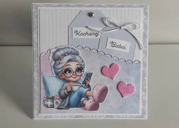 Kartka ręcznie robiona na Dzień Babci 5