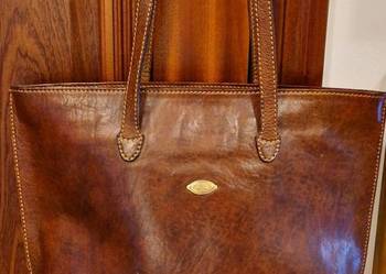 TOREBKA marki THE BRIDGE z naturalnej skóry brązowej