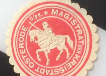 ( 997. ) Zalepka Niemiecka Ostróda