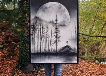 ABSTRAKCJA surrealizm grafika nowoczesny obraz do salonu