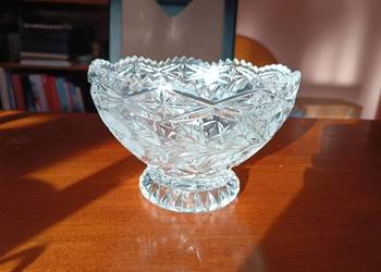 Szala na nodze okrągła - kryształ szlifowany. VINTAGE! Stan BDB