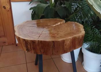 Stolik kawowy z plastra dębu