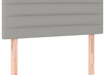 Zagłówek do łóżka z LED jasnoszary 80x5x78/88 cm tkanina WM-3121726