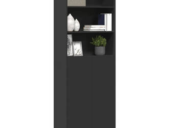 Wysoka szafka z LED czarna 69x325x200 cm WM-3307906