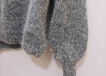 Sweter handmade  moher bawełna