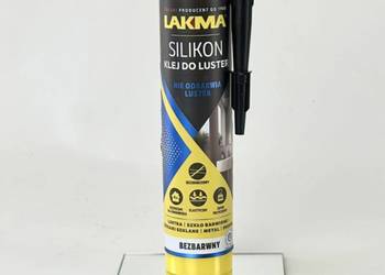 Klej do luster LAKMA silikon bezbarwny 300 ml – mocny klej montażowy do szk