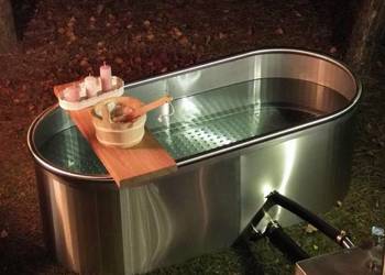 Balia ogrodowa - stal nierdzewna 316L - 180x80x66 - kąpiele zdrowotne