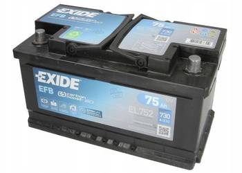 Akumulator Exide EL752 12V 75Ah 730A P+