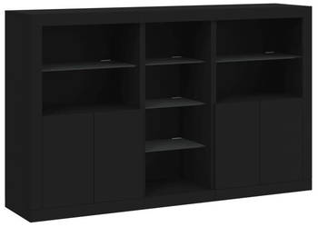 Szafka z oświetleniem LED czarna 162x37x100 cm WM-3209171