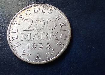 Stare monety 200 marek 1923 A Niemcy destrukt