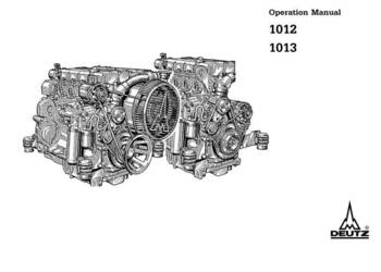 Deutz 1012, 1013 silnik instrukcja napraw i obsługi