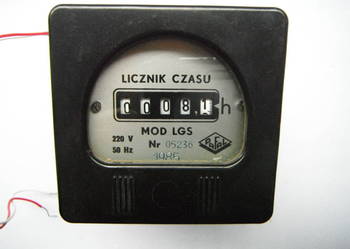 Licznik czasu pracy LGS 220V 50Hz Pafal NOWE