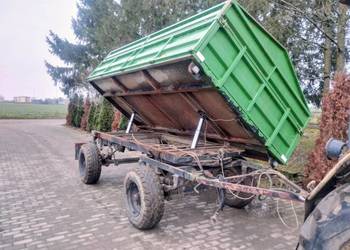 Przyczepa wywrotka D-45 Sanok,transport.