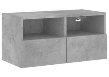 Ścienna szafka TV szarość betonu 60x30x30 cm WM-836860
