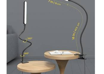 Lampka biurkowa LED z klipsem plus pilot USB