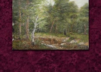 PEJZAŻ LEŚNY 
OLEJ NA PŁÓTNIE 
70 x 50